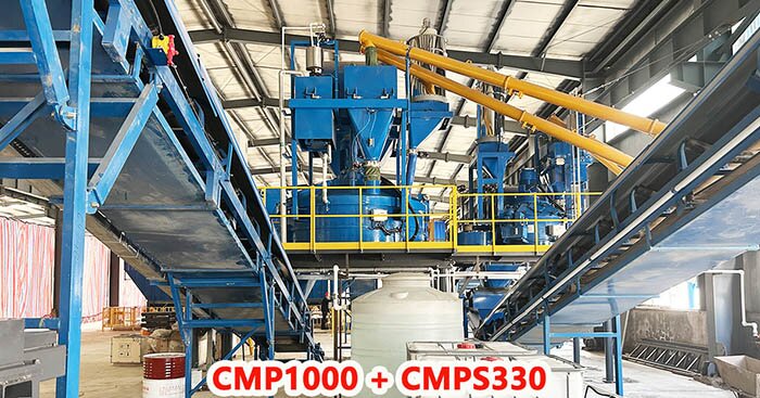 CMP1000行星混凝土搅拌机与CMPS330彩砖搅拌机
